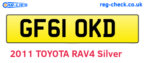GF61OKD are the vehicle registration plates.