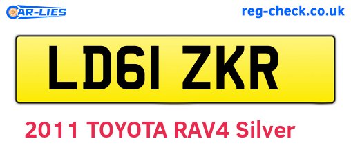 LD61ZKR are the vehicle registration plates.