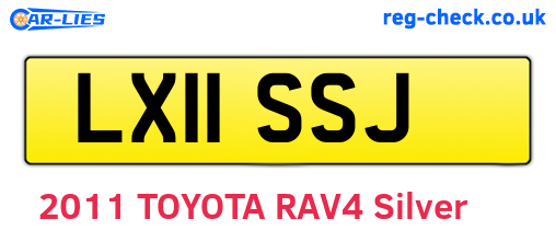 LX11SSJ are the vehicle registration plates.