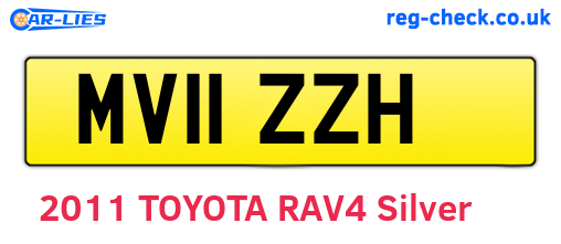MV11ZZH are the vehicle registration plates.