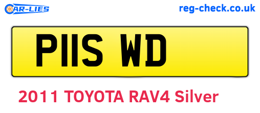 P11SWD are the vehicle registration plates.