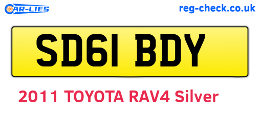 SD61BDY are the vehicle registration plates.