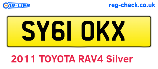 SY61OKX are the vehicle registration plates.