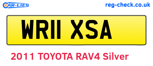 WR11XSA are the vehicle registration plates.