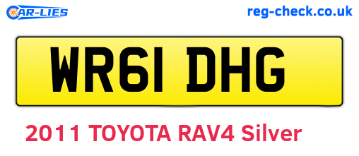 WR61DHG are the vehicle registration plates.