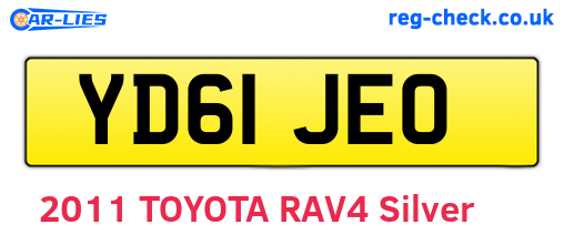 YD61JEO are the vehicle registration plates.