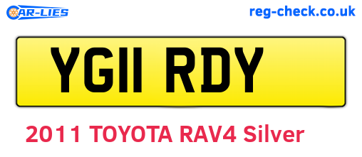 YG11RDY are the vehicle registration plates.
