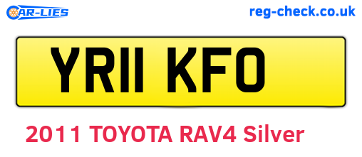 YR11KFO are the vehicle registration plates.