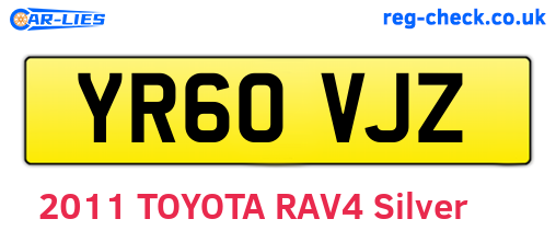 YR60VJZ are the vehicle registration plates.