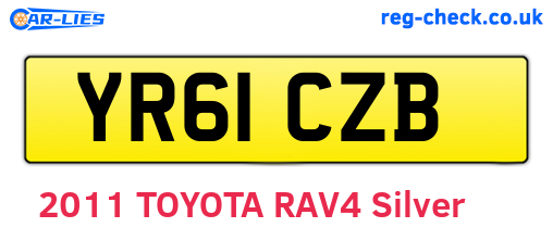 YR61CZB are the vehicle registration plates.