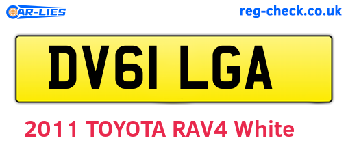 DV61LGA are the vehicle registration plates.