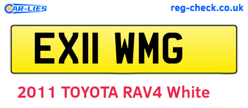 EX11WMG are the vehicle registration plates.