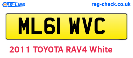 ML61WVC are the vehicle registration plates.