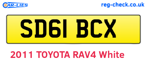 SD61BCX are the vehicle registration plates.
