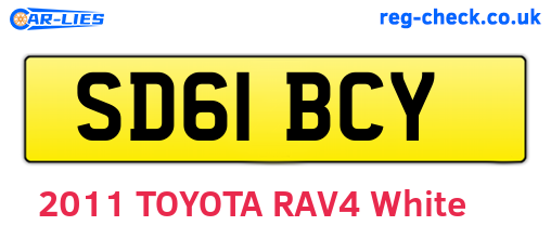 SD61BCY are the vehicle registration plates.