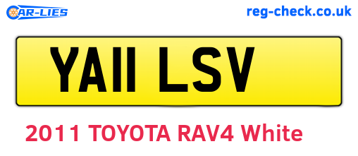 YA11LSV are the vehicle registration plates.
