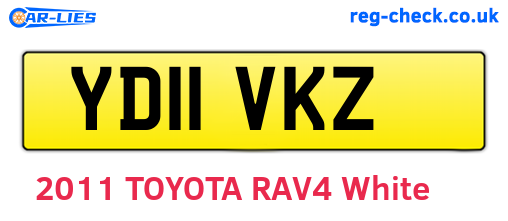 YD11VKZ are the vehicle registration plates.