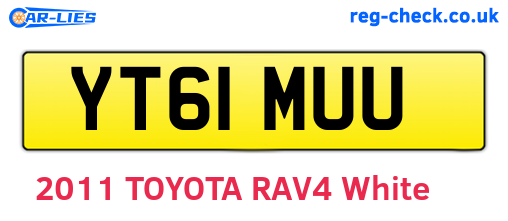 YT61MUU are the vehicle registration plates.