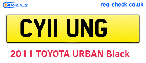 CY11UNG are the vehicle registration plates.