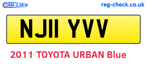 NJ11YVV are the vehicle registration plates.