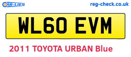WL60EVM are the vehicle registration plates.