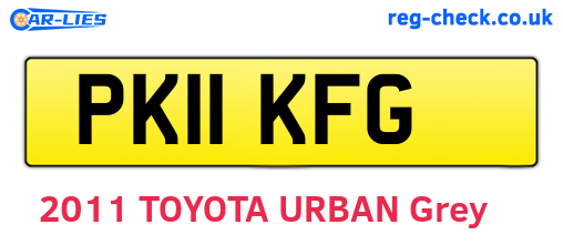 PK11KFG are the vehicle registration plates.