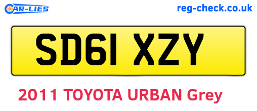 SD61XZY are the vehicle registration plates.