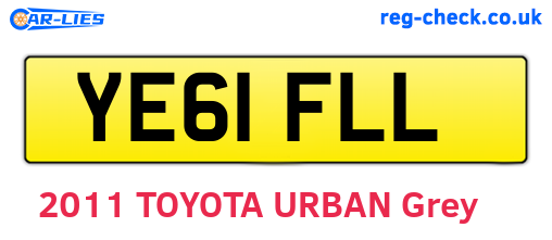 YE61FLL are the vehicle registration plates.
