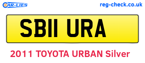 SB11URA are the vehicle registration plates.