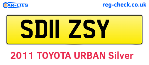 SD11ZSY are the vehicle registration plates.
