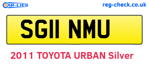 SG11NMU are the vehicle registration plates.