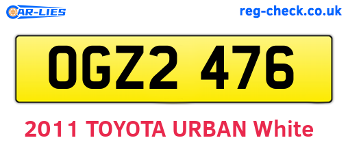 OGZ2476 are the vehicle registration plates.