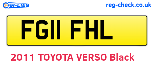 FG11FHL are the vehicle registration plates.