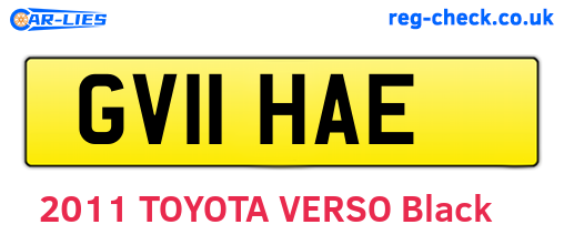 GV11HAE are the vehicle registration plates.