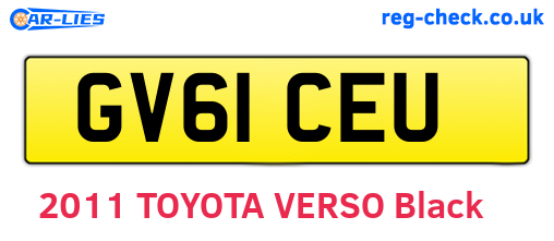 GV61CEU are the vehicle registration plates.