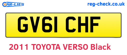 GV61CHF are the vehicle registration plates.