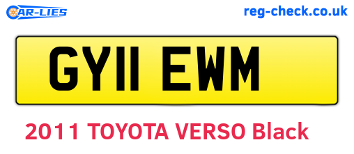 GY11EWM are the vehicle registration plates.