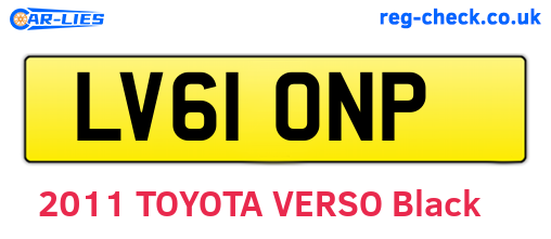 LV61ONP are the vehicle registration plates.