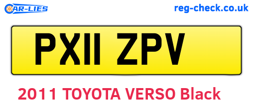 PX11ZPV are the vehicle registration plates.