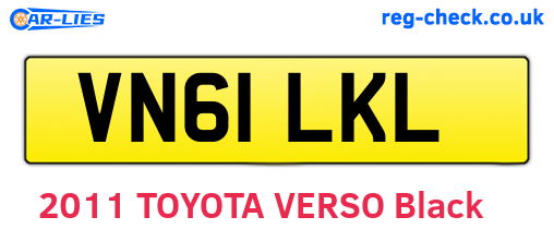 VN61LKL are the vehicle registration plates.