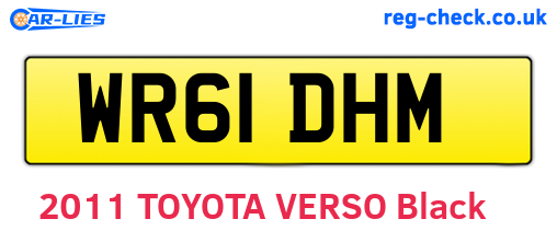 WR61DHM are the vehicle registration plates.