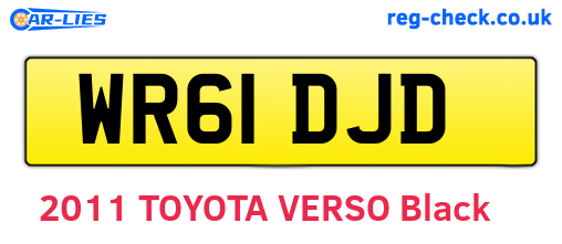 WR61DJD are the vehicle registration plates.