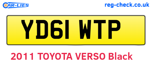 YD61WTP are the vehicle registration plates.