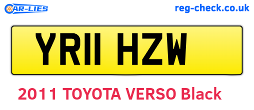 YR11HZW are the vehicle registration plates.