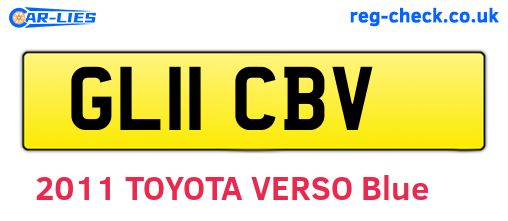 GL11CBV are the vehicle registration plates.