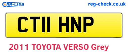 CT11HNP are the vehicle registration plates.