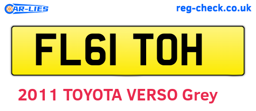 FL61TOH are the vehicle registration plates.