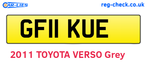 GF11KUE are the vehicle registration plates.