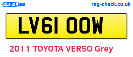 LV61OOW are the vehicle registration plates.