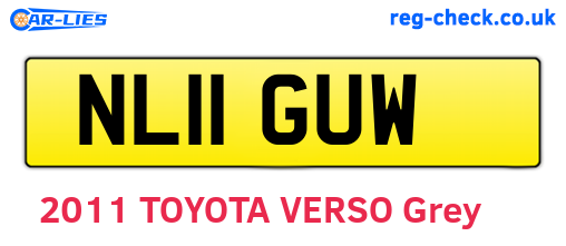NL11GUW are the vehicle registration plates.